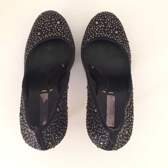 💕SOLD💕BCBGMAXAZRIA Black Rhinestone Pumps size 8 - Picture 3 of 4